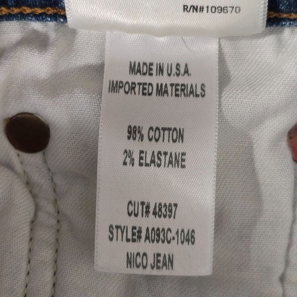 Agolde Jeans Womens 24‎ Blue Nico Slim Ankle Stretch Button Fly Medium Denim - Picture 7 of 13